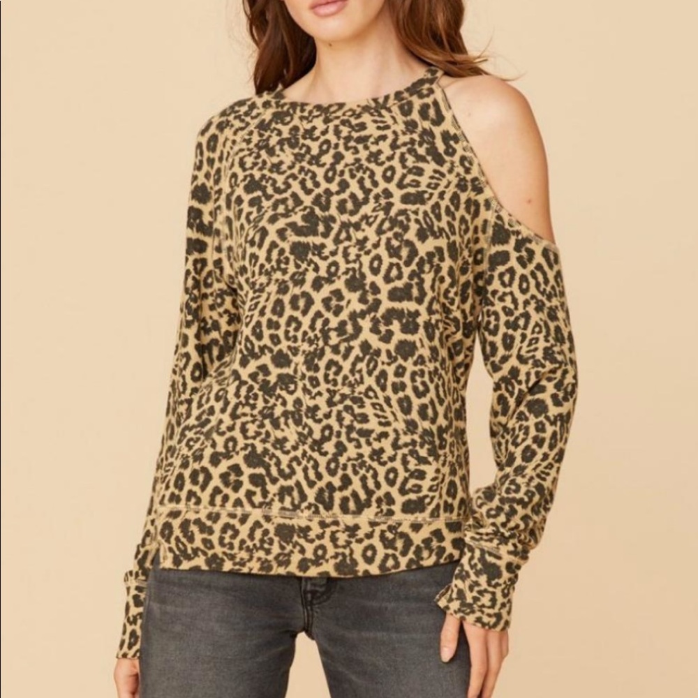 LNA brushed leopard Flynn sweater, medium